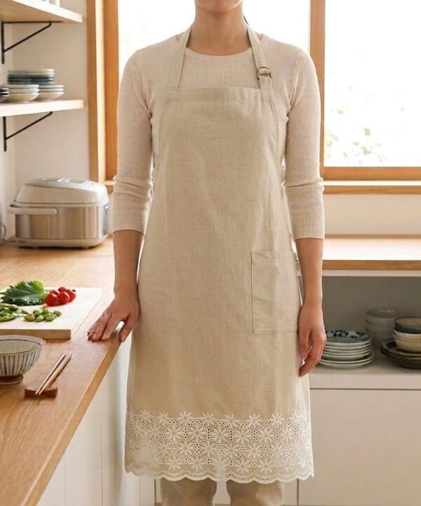 Oat & Terracotta Bib Apron