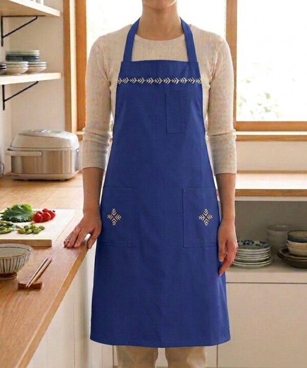 Indigo, Clay & Oat Bib Apron 011