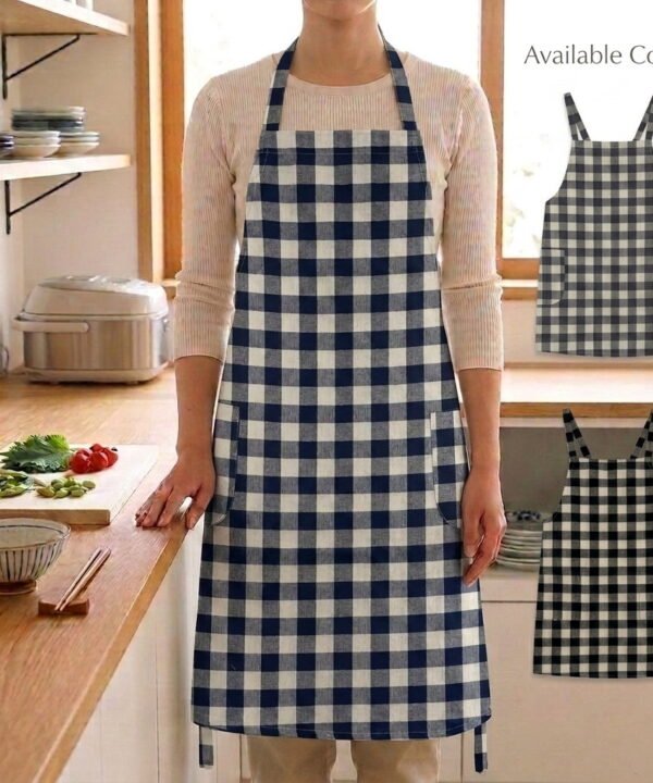 Ink, Oat & Aubergine Bib Apron