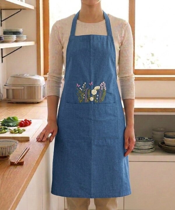 Indigo & Oat Bib Apron