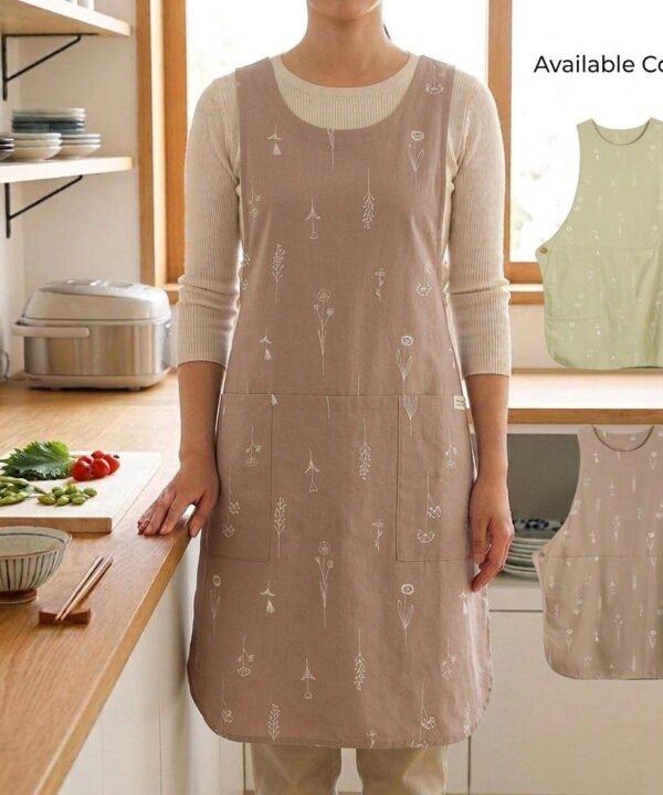 Clay, Oat & Terracotta Pinafore Apron