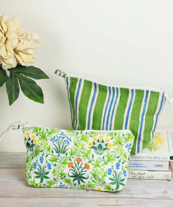 Chalk, Oat & Fern Boxy Pouch