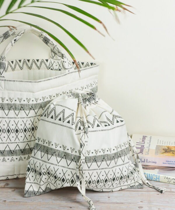 Chalk & Ash Drawstring Pouch