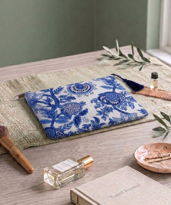 Indigo & Ash Flat Pouch