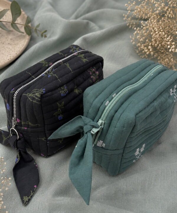 Teal & Lagoon Quilted Pouch