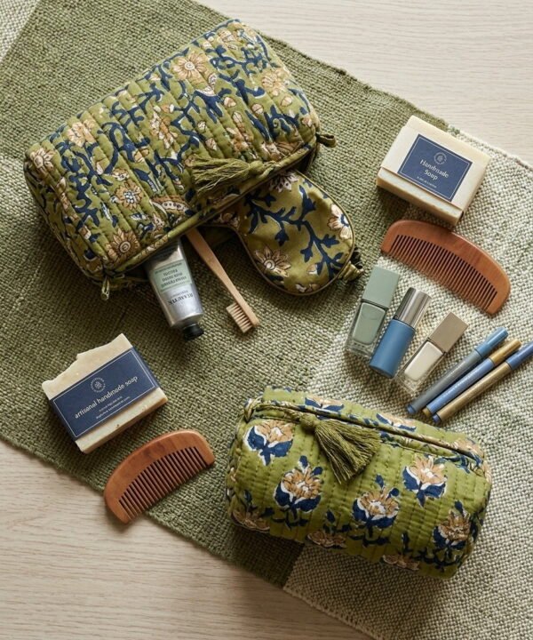 Turmeric & Ochre Quilted Pouch
