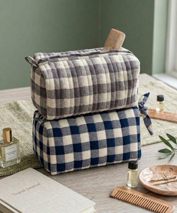 Ink & Ash Quilted Pouch